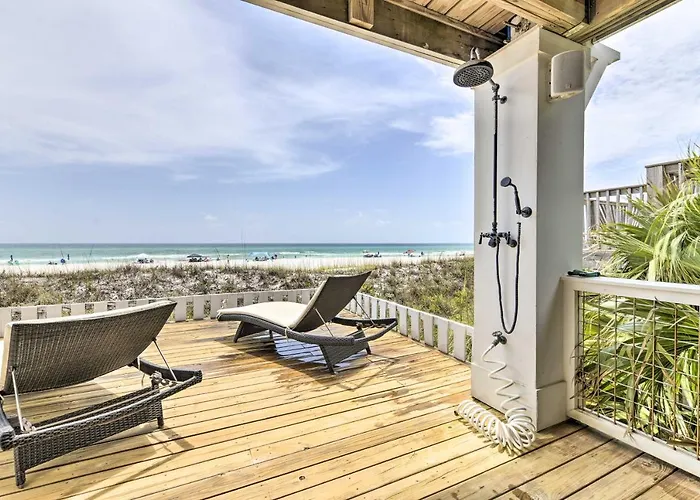 Luxe, Beachfront Pcb Home With Decks And Grill!