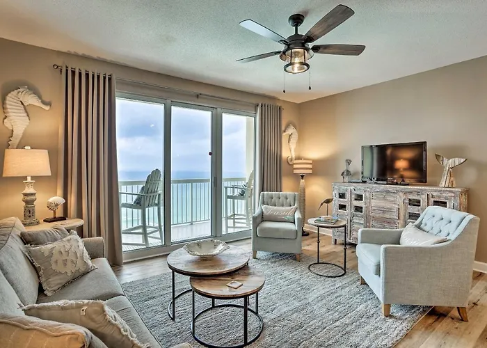 Beachfront Pcb Condo With Resort Pool, Gym And Hot Tub