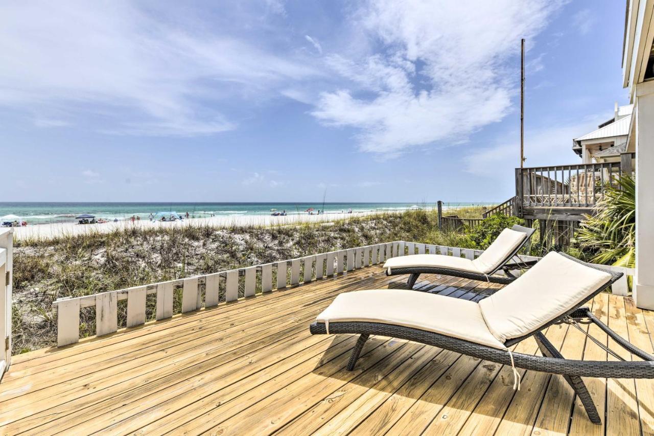 Luxe, Beachfront Pcb With Decks And Grill!