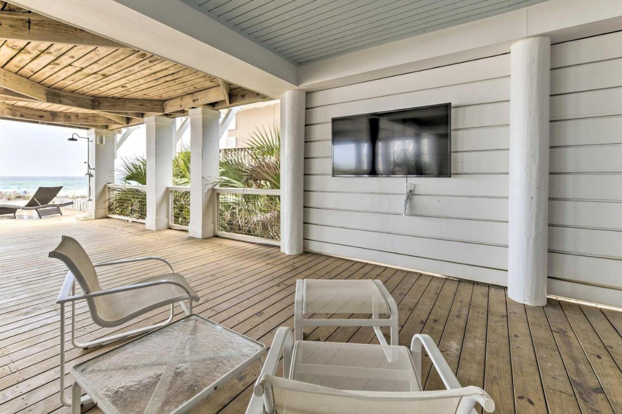 Luxe, Beachfront Pcb With Decks And Grill! *