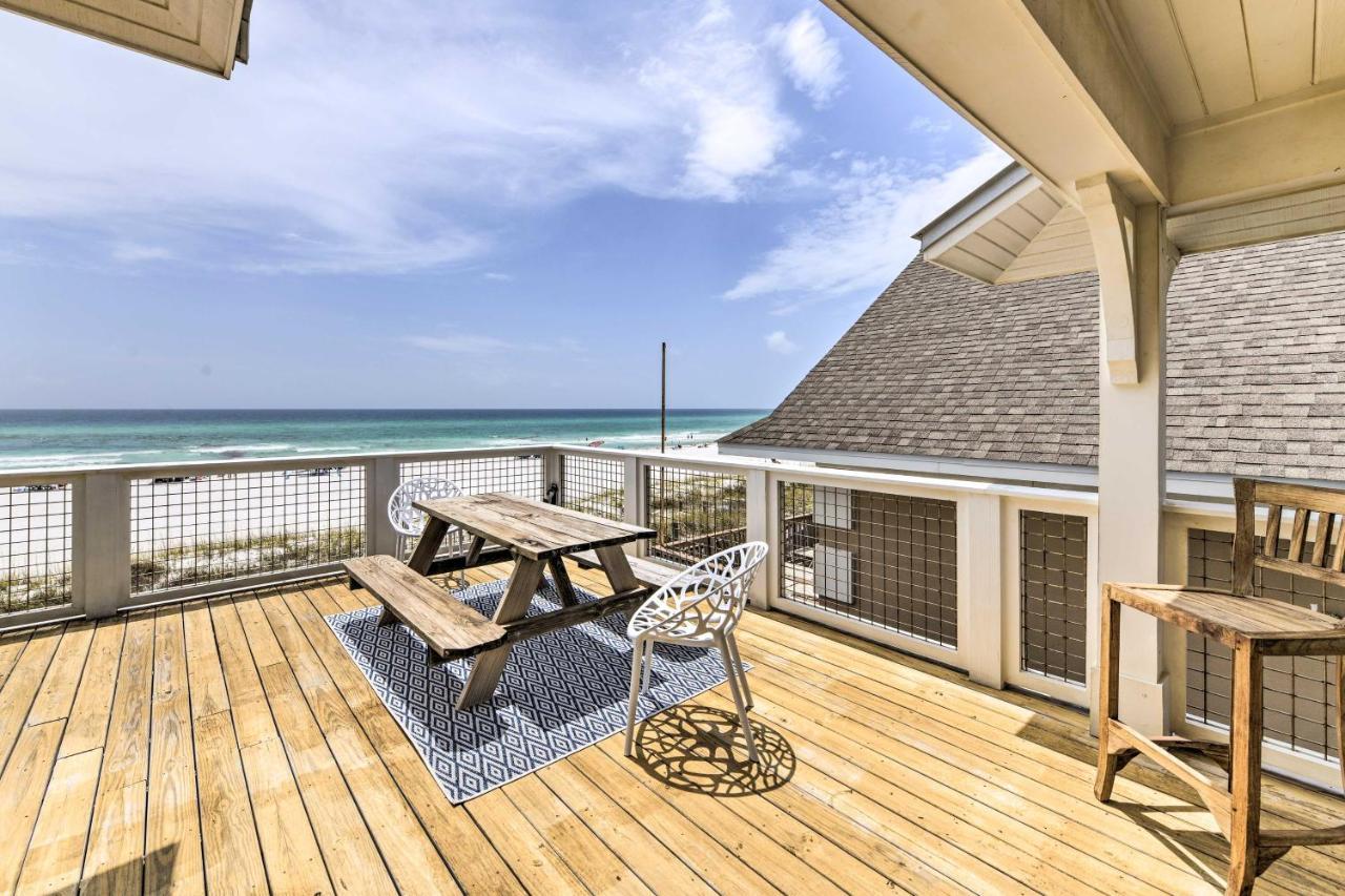 Luxe, Beachfront Pcb With Decks And Grill! *