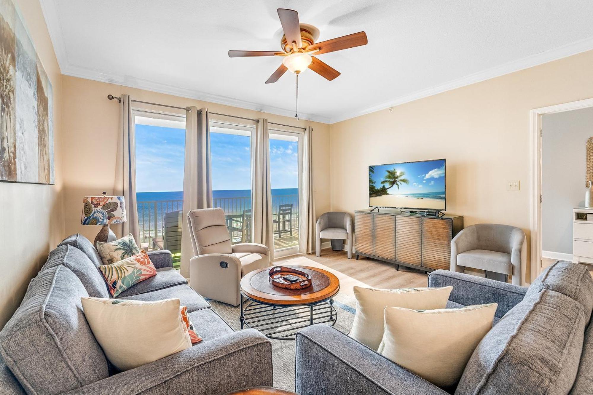 Apartment Beachfront 3br Condo! Free Chair Service! By Dolce Getaways Pcb! Panama City Beach