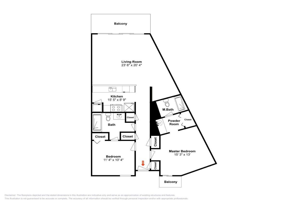 Apartment Edgewater Tower 2 Unit 205 *